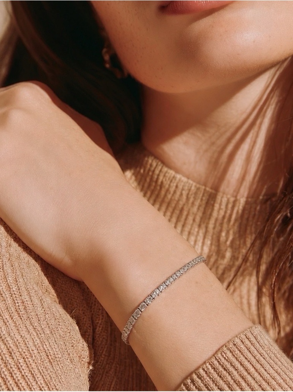 AAA 3mm Round White Moissanite Tennis Bracelet. D-color, VVSI. High-end stones!